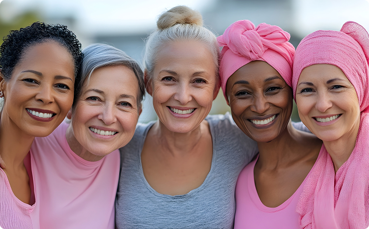 A group of patients smiling for a photo
